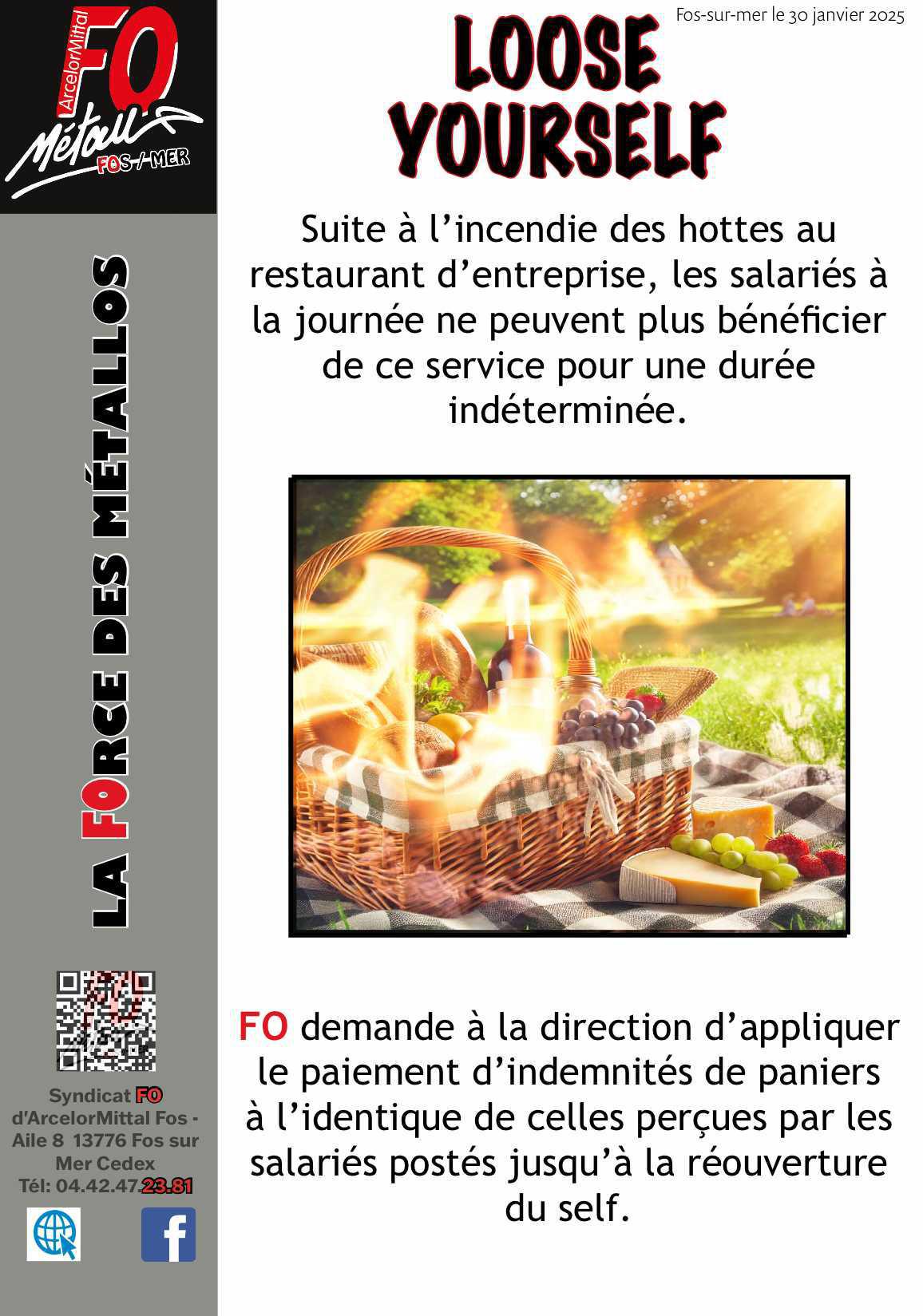 Demande de panier repas suite fermeture self Demande de panier repas suite fermeture self