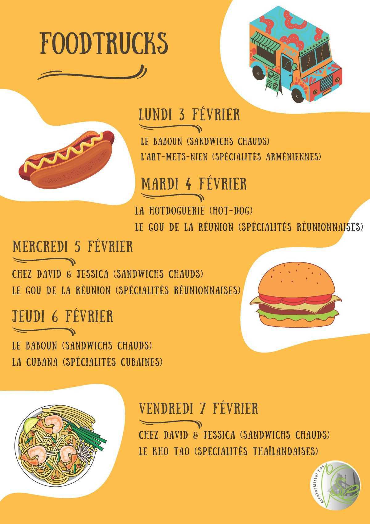 Des Foodtrucks seront présents toute la semaine au CSE