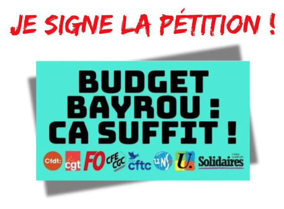 Budget du gouvernement Bayrou : Assez de sacrifices pour les salariés !