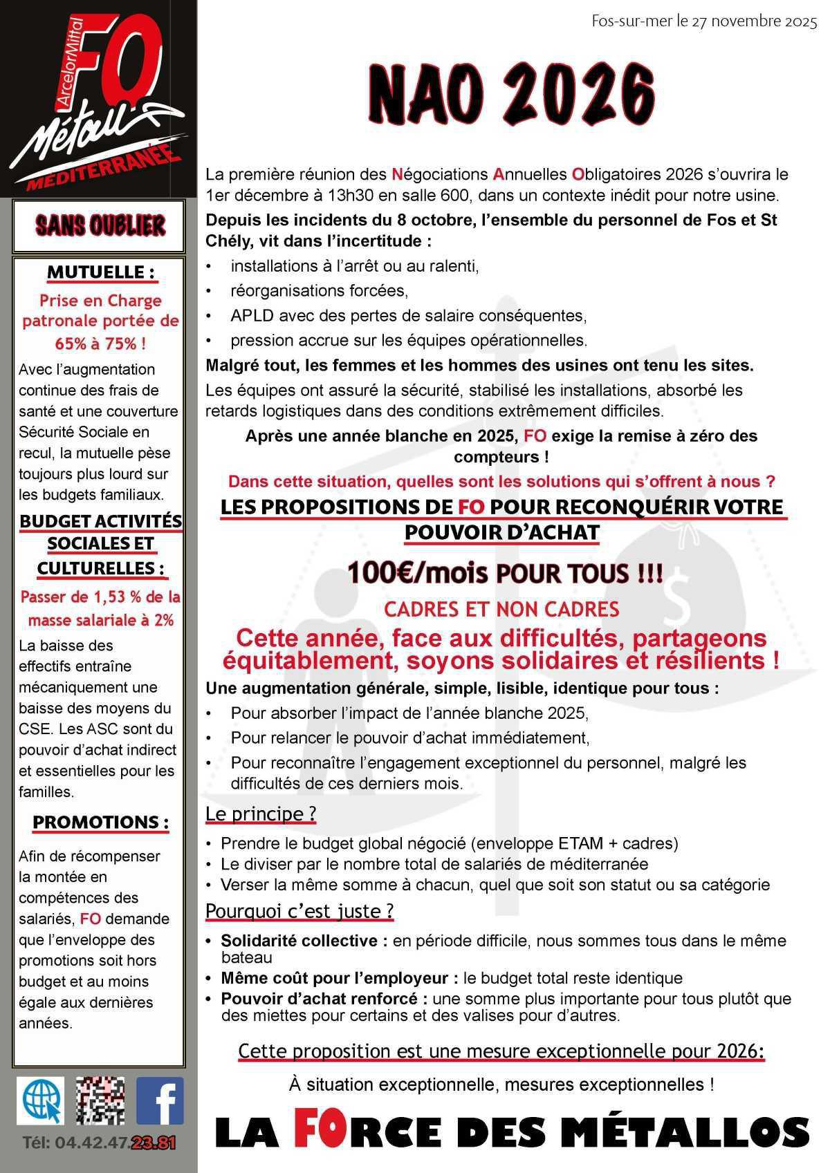 NAO 2026 soyons solidaires et résilients !