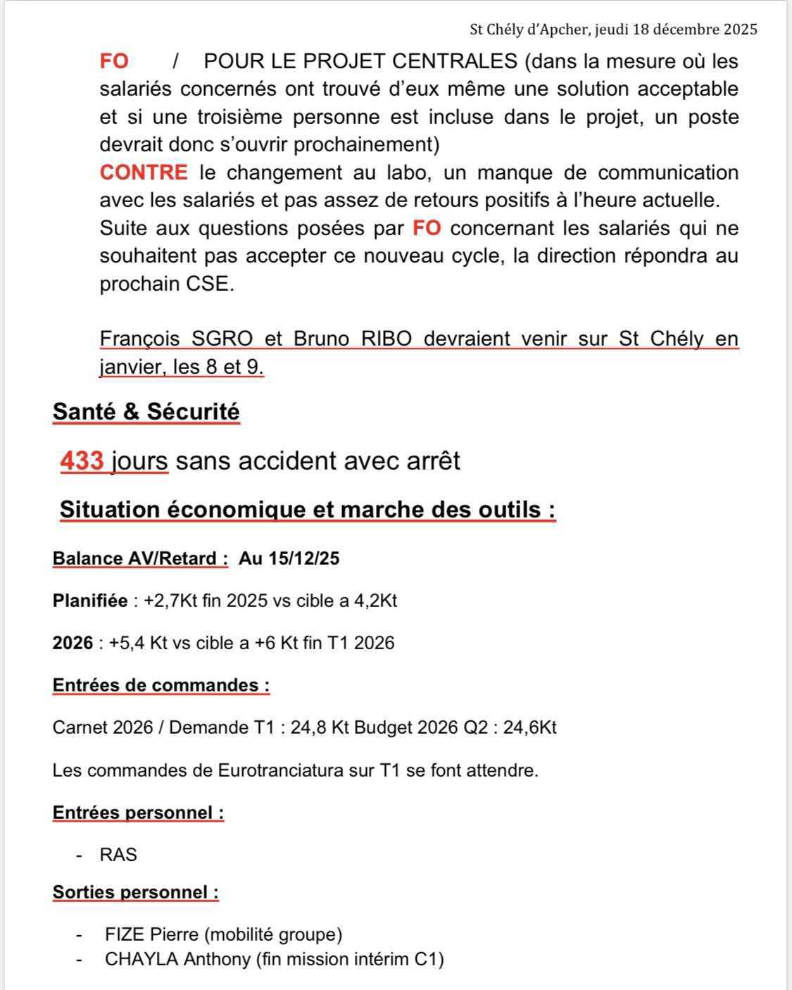 CSE du 18/12/25
