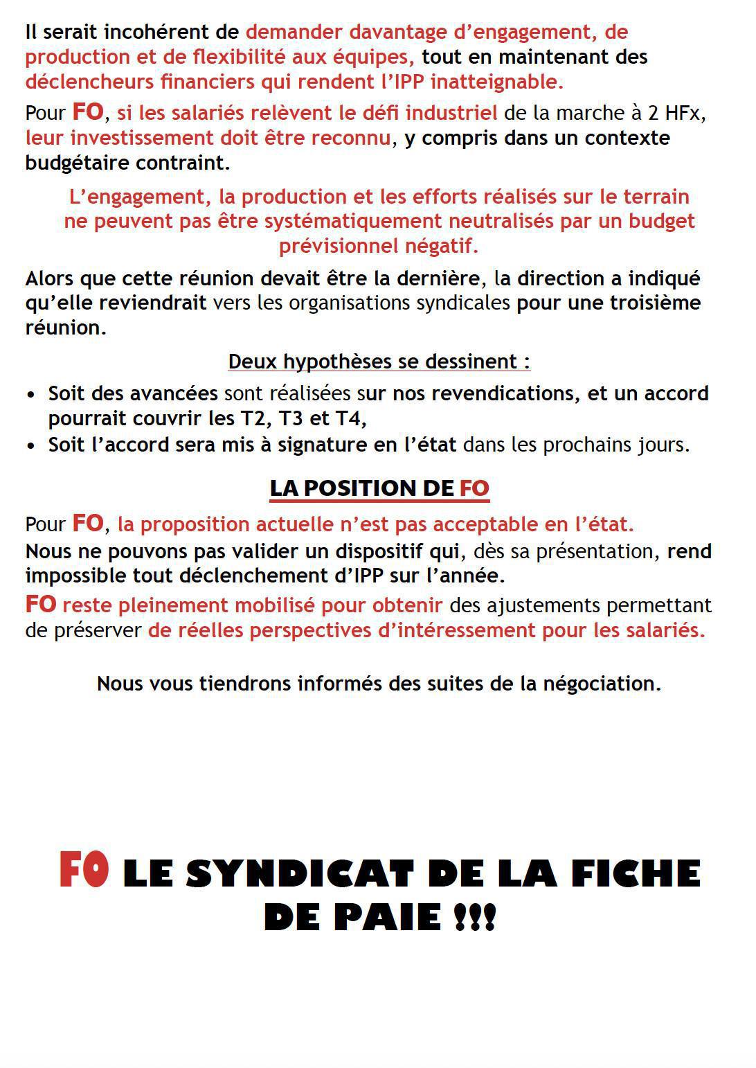 2ème RÉUNION de négociations avenant IPP 2026