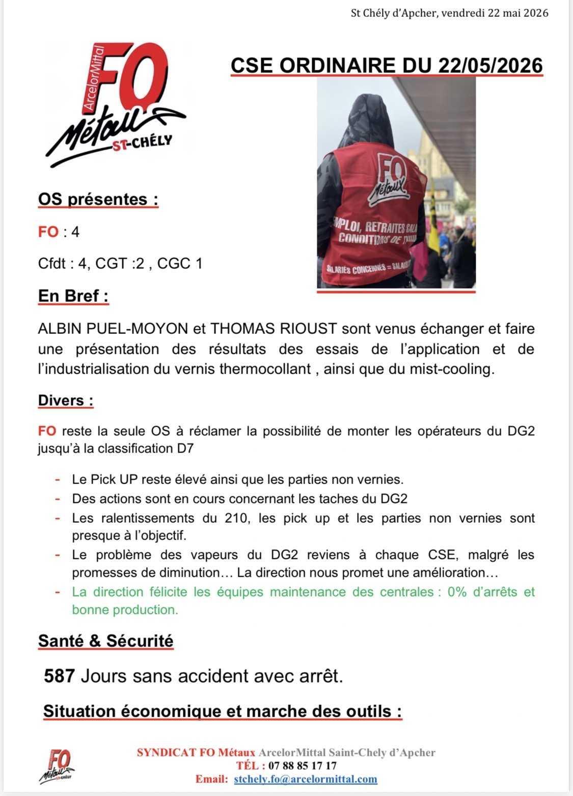 CSE du 22 /05 /26