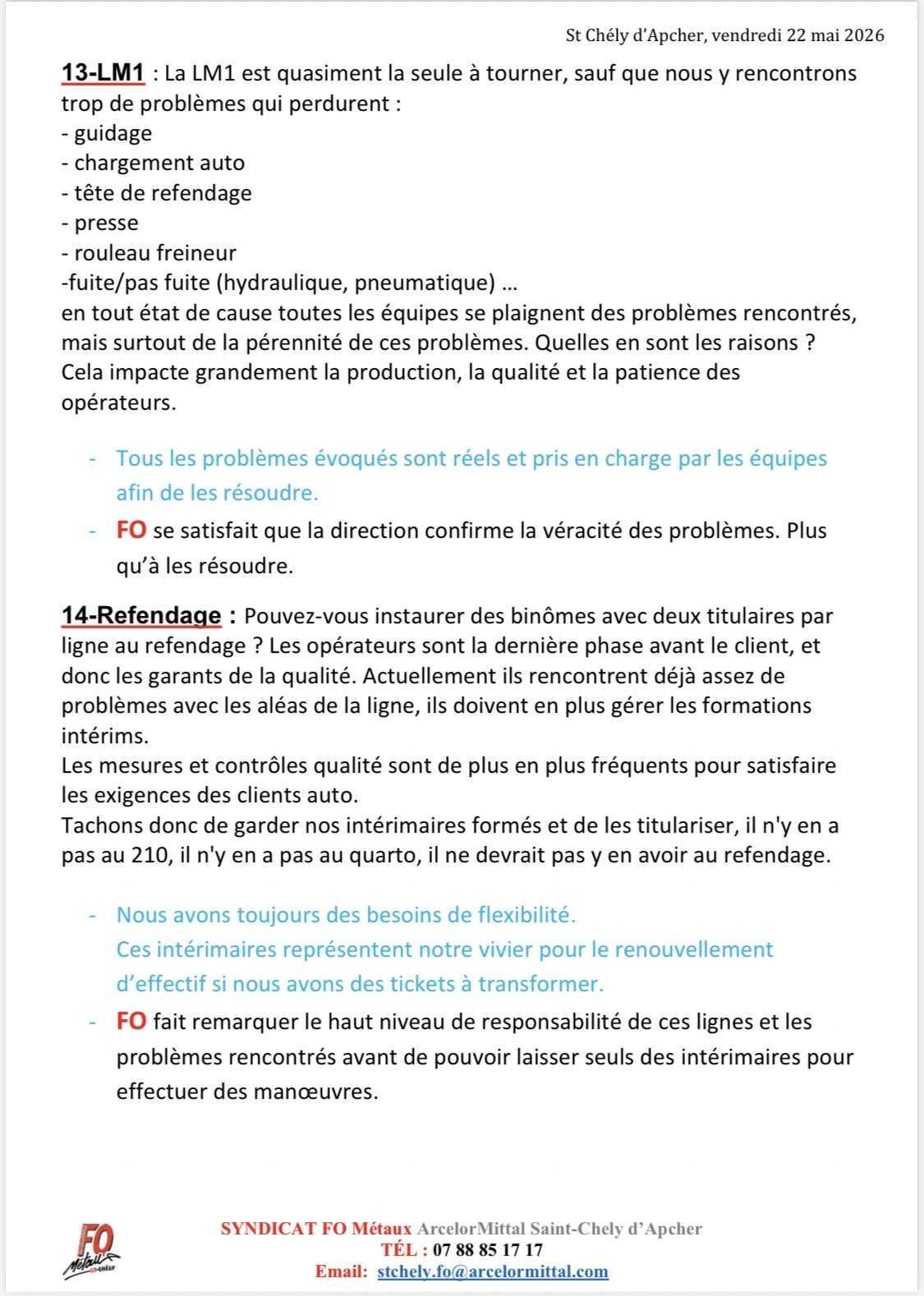 CSE du 22 /05 /26