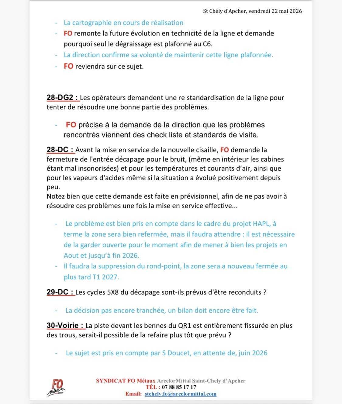 CSE du 22 /05 /26