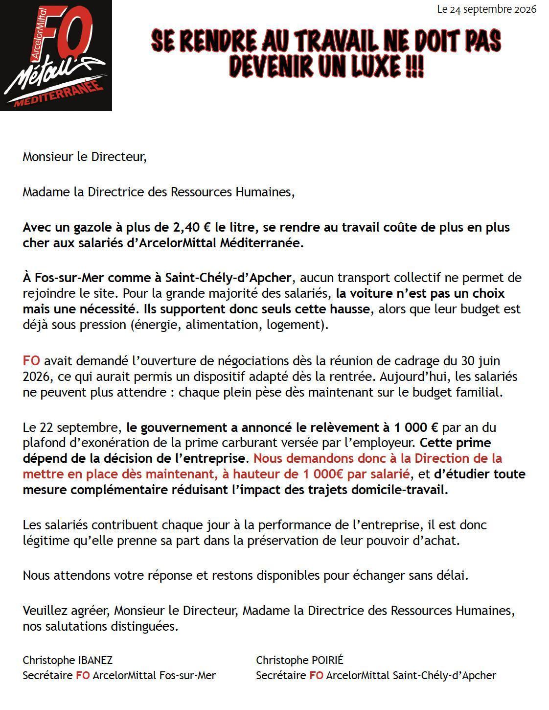 Se rendre au travail ne doit pas être un luxe ❗️❗️❗️