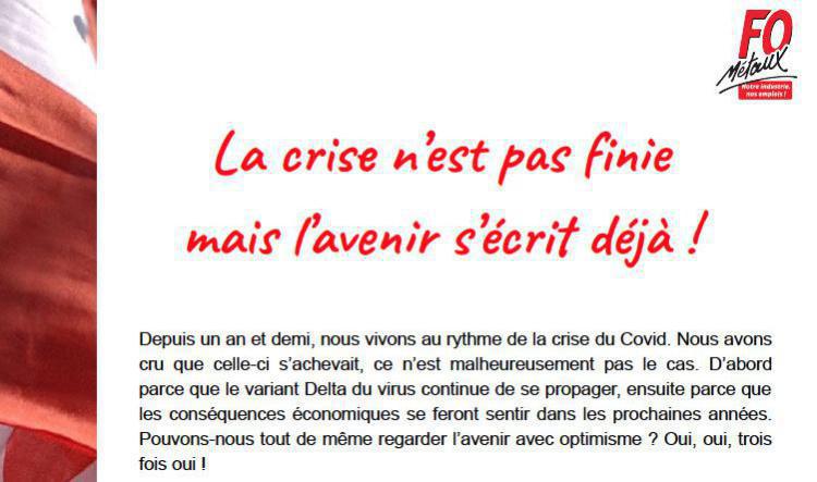 La crise n’est pas finie mais l’avenir s’écrit déjà !