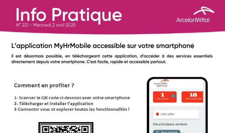 L'application MyHrMobile accessible sur votre smartphone