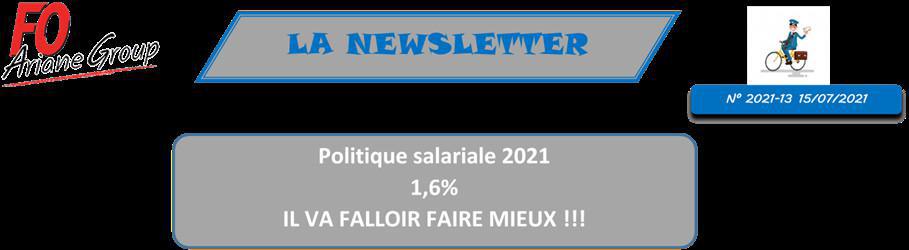 Politique Salariale newsletter FO n° 2021-13