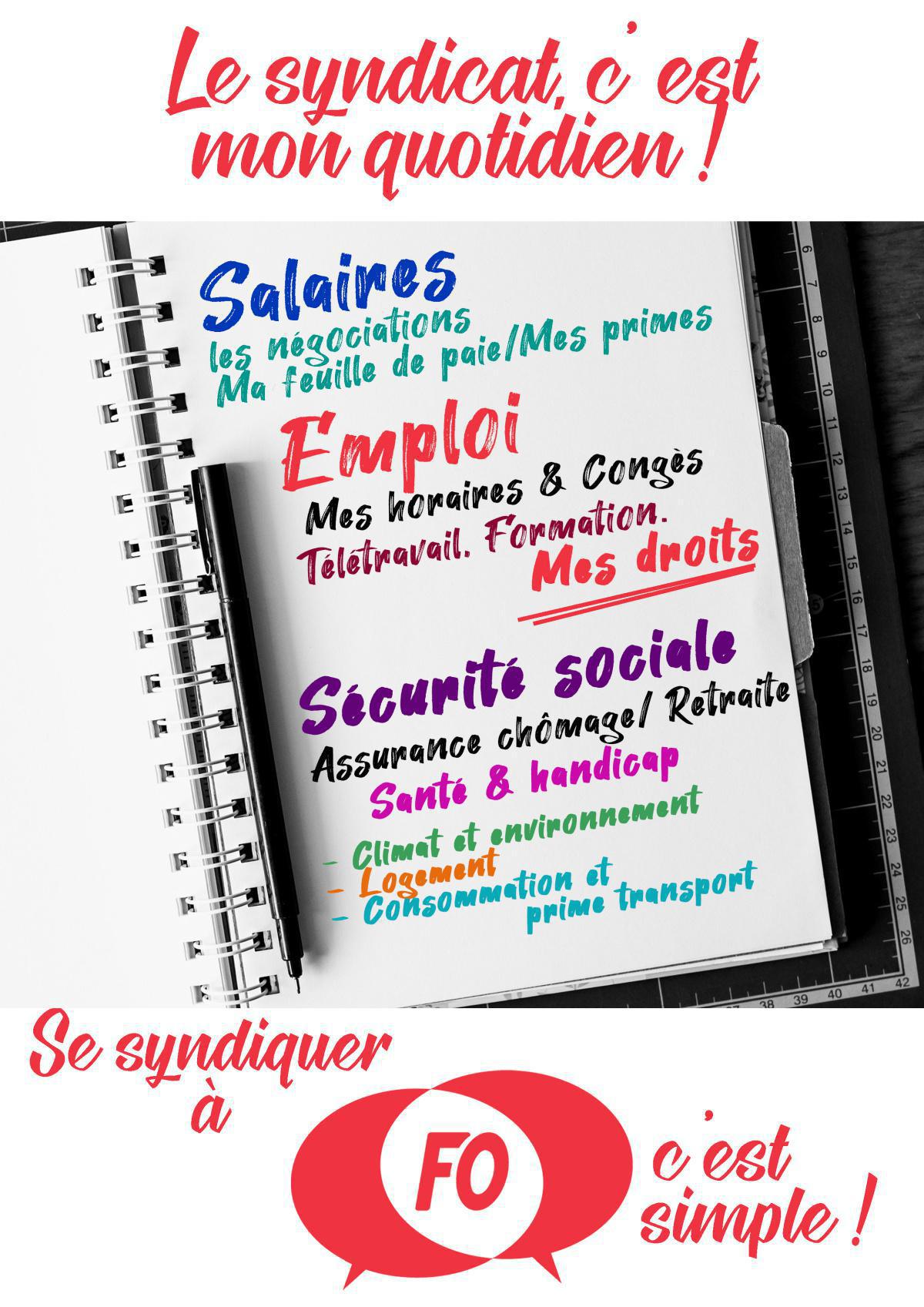 Le Syndicat FO dans mon quotidien c'est quoi ?