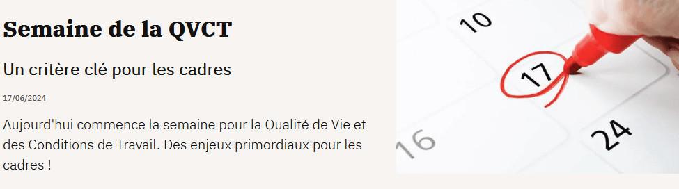 FO Cadres: semaine pour la Qualité de Vie et des Conditions de Travail. Des enjeux primordiaux pour les cadres.