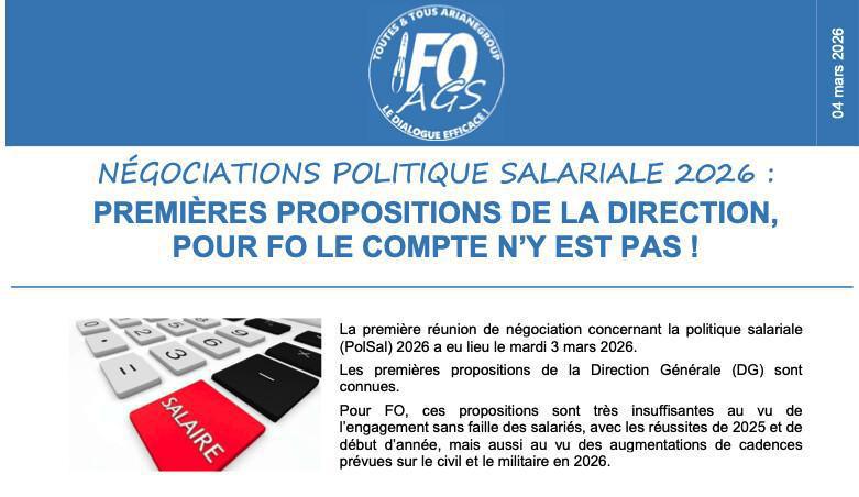 NÉGOCIATIONS POLITIQUE SALARIALE 2026 - 1