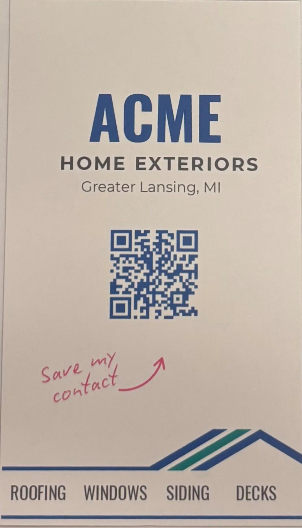 Steve Kinne, Acme Home Exteriors