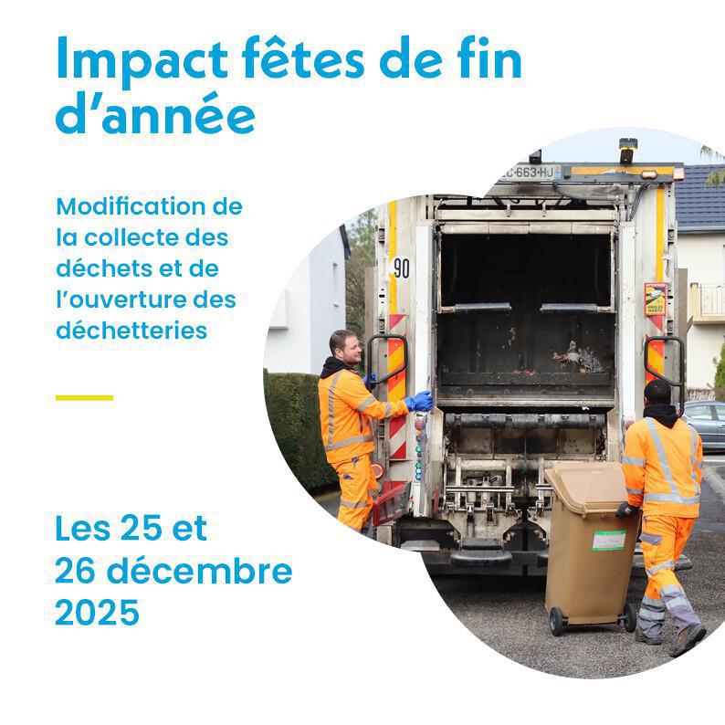 Impact des fêtes de fin d'année sur la collecte des déchets et l'ouverture des déchetteries