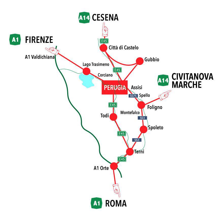 Come arrivare a Perugia
