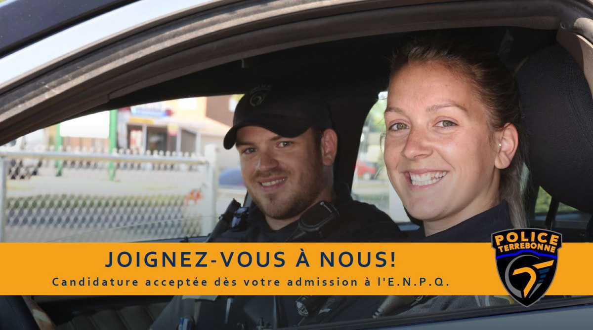 Le service de police de Terrebonne, en mode recrutement !!!