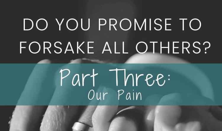 Do You Promise To Forsake All Others? Part Three: Our Pain