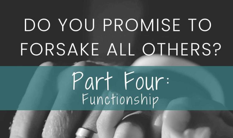 Do You Promise To Forsake All Others? Part Four: Functionship