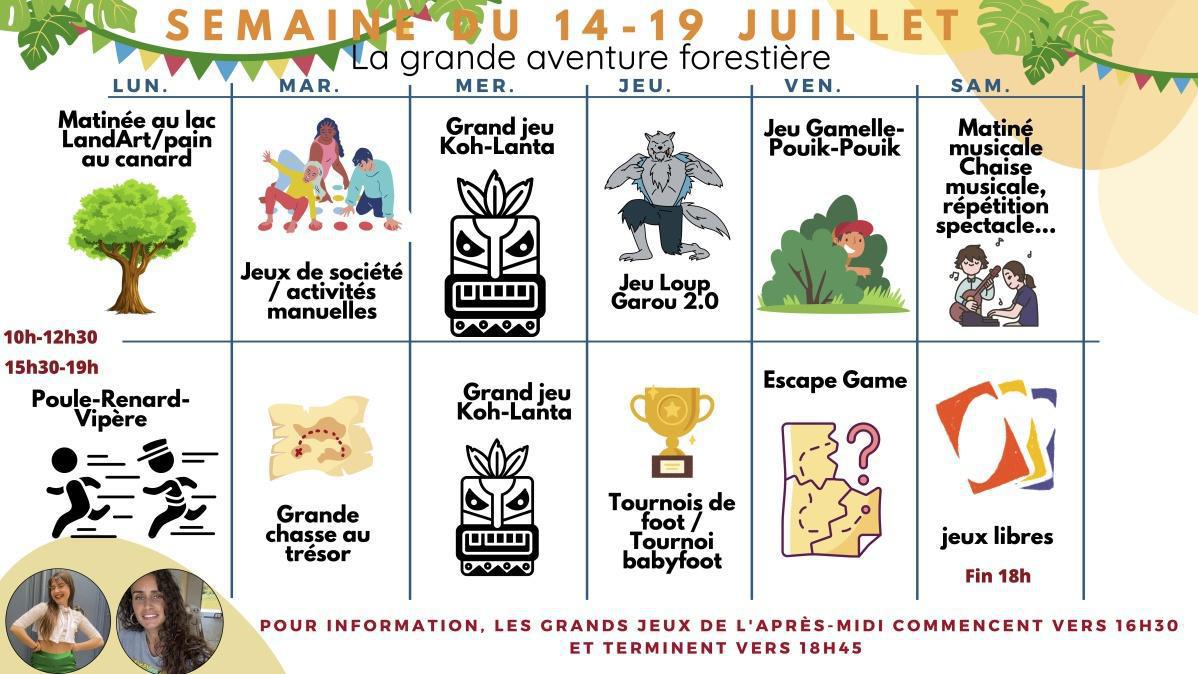 E. Activités pour enfants - Programme quotidien été 2025