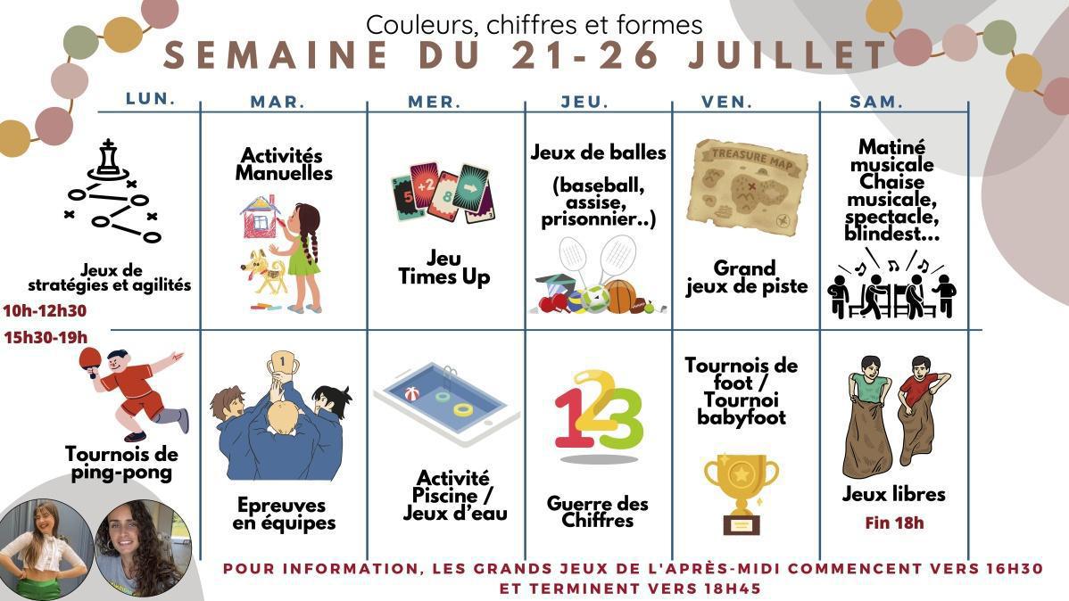 E. Activités pour enfants - Programme quotidien été 2025