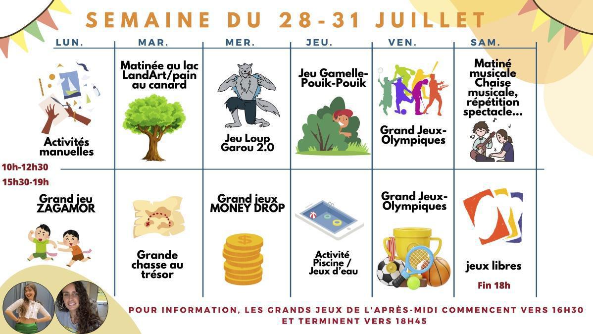 E. Activités pour enfants - Programme quotidien été 2025