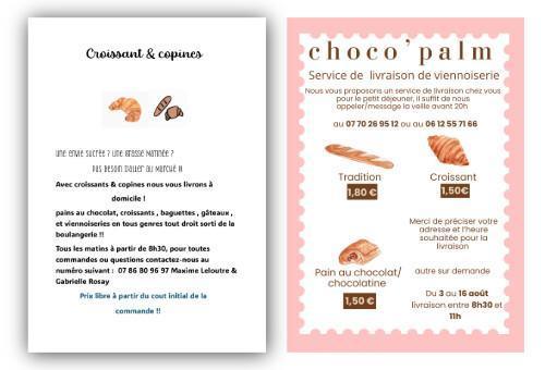Deux services de livraison de pain et viennoiseries cette année.