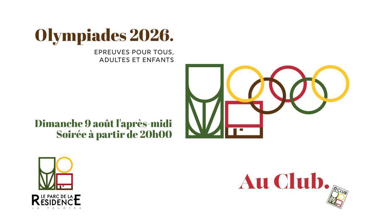 Olympiades ce dimanche ! Olympiades ce dimanche !