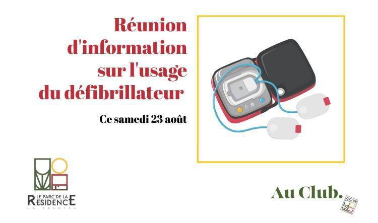 Participez à la réunion d'information sur le défibrillateur