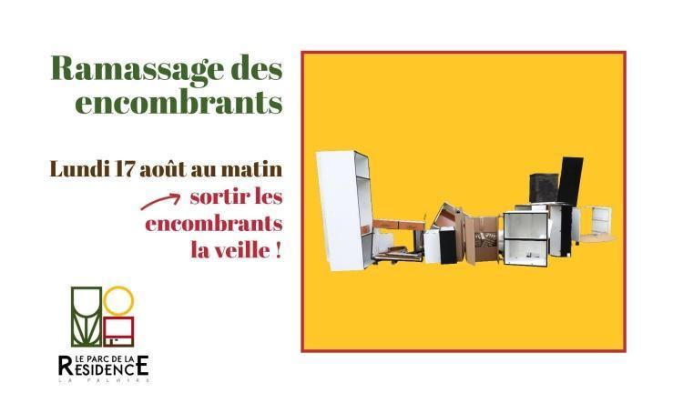 Ramassage des encombrants Lundi 17 août !