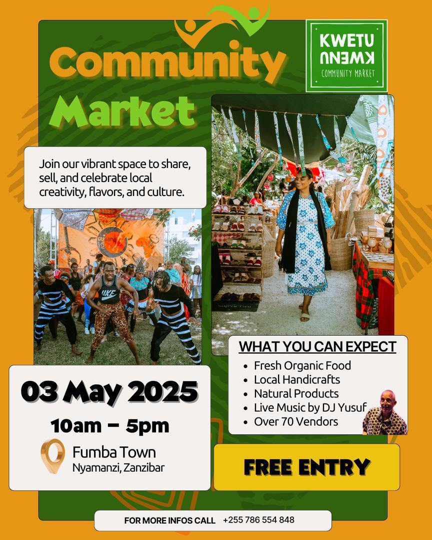 Community market🧺Kwetu Kwenu Chill, Fumba Town▶️Free entrance