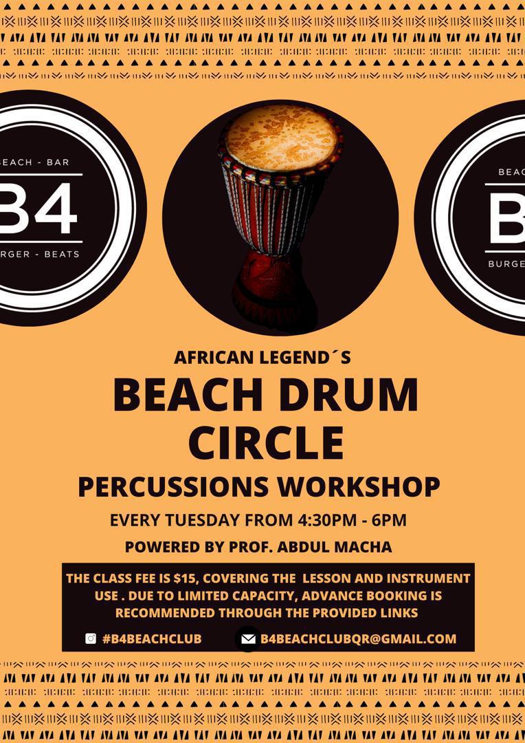 Beach Drum Circle📍B4 Beach Club, Paje ▶️ 15$