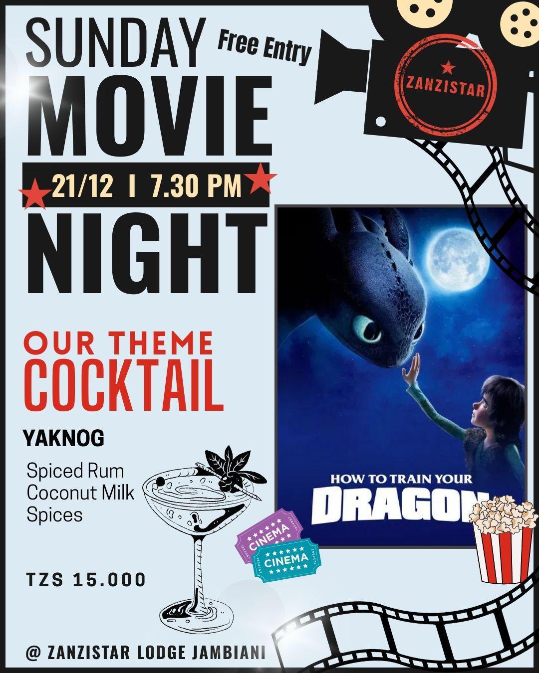 🎬 Movie night📍Zanzistar, Jambiani ▶️ Free entrance