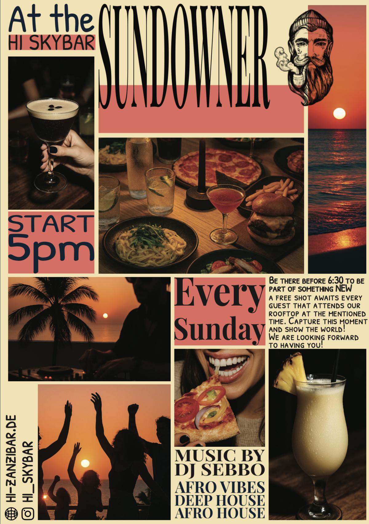Sunday Sundowner📍Hi SkyBar, Paje ▶️ Free Entry