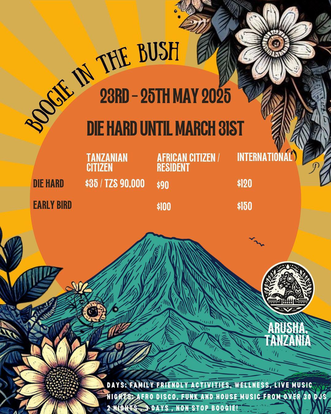 Boogie in the Bush📍Ngurdoto Mountain Lodge, Arusha▶️35$+