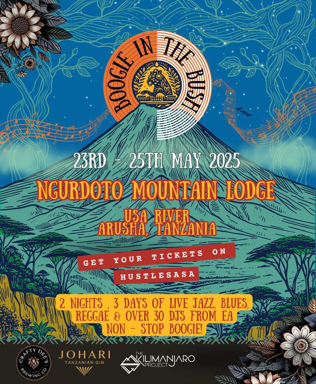 Boogie in the Bush📍Ngurdoto Mountain Lodge, Arusha▶️35$+