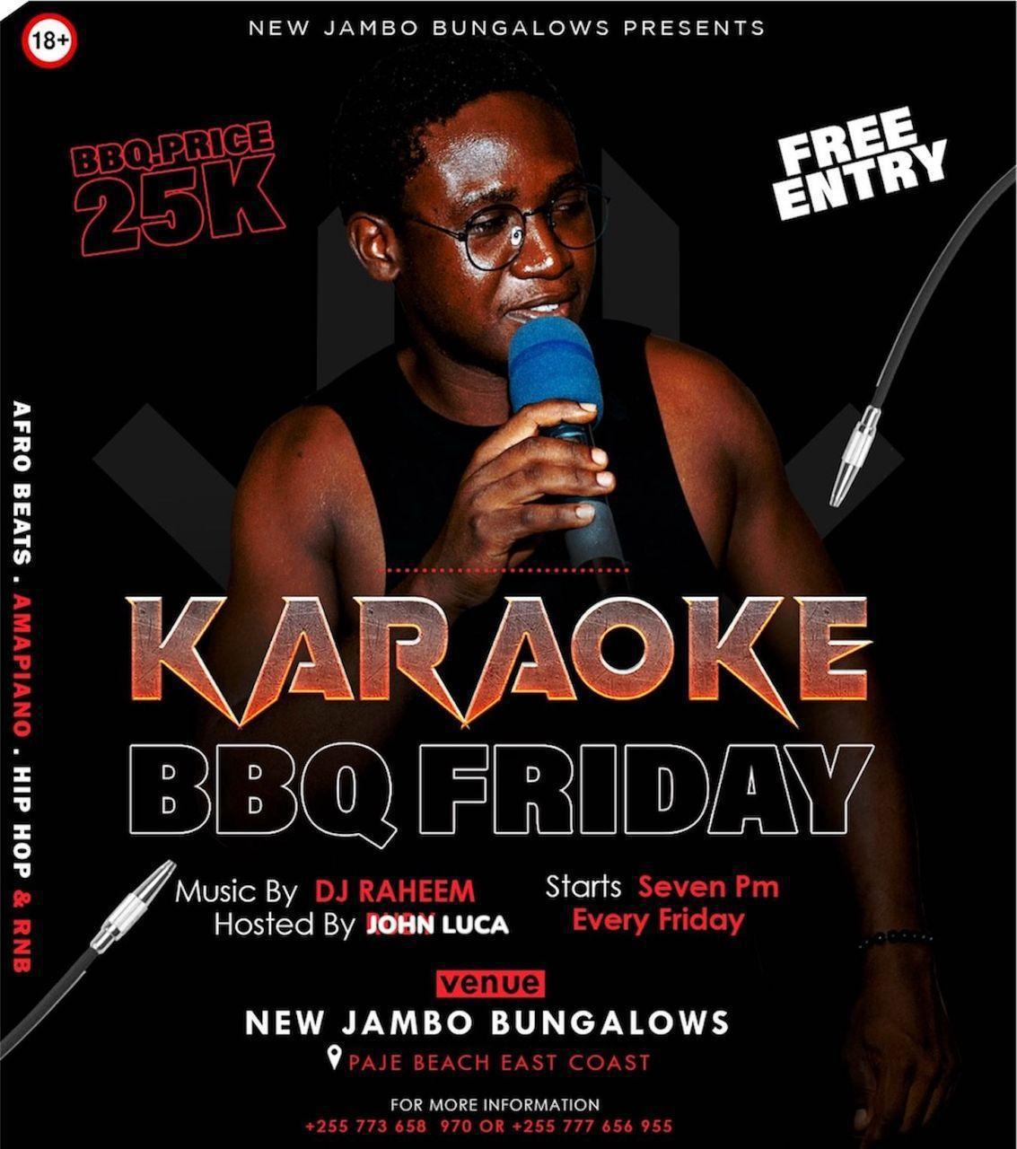 Karaoke📍New Jambo Bungalows, Paje▶️free entry