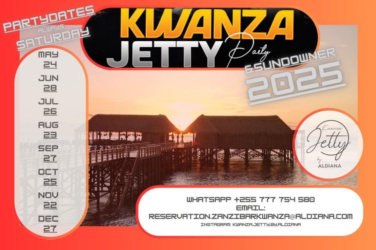 Kwanza Jetty Party📍Aldiana, Kizimkazi▶️35k / $15