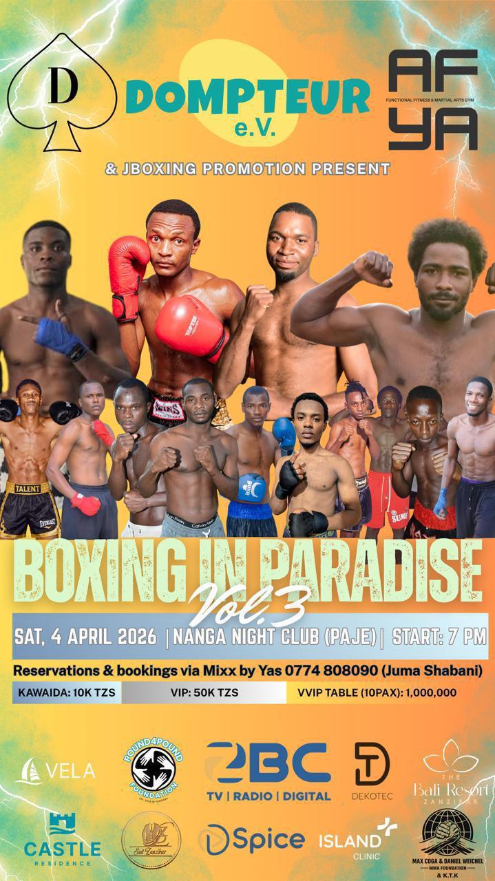 BOXING IN PARADISE Vol. 3📍Nanga Night Club, Paje ▶️ 10ooo