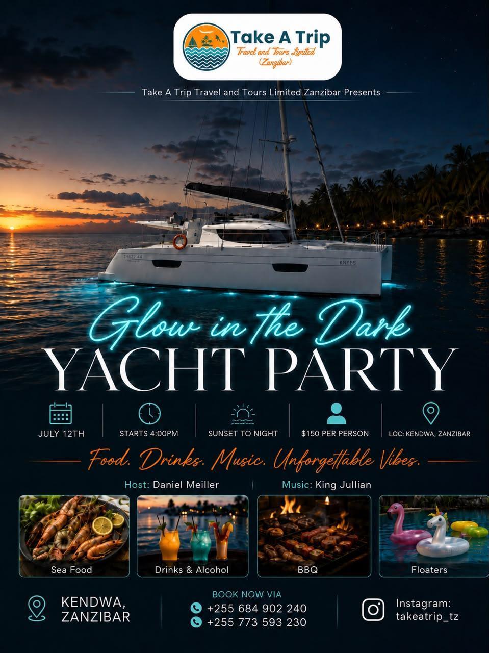 Yacht Party📍Kendwa ▶️ $150 