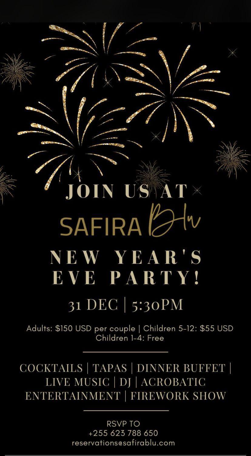NYE📍Safira Blu, Nungwi ▶️ $150 couple