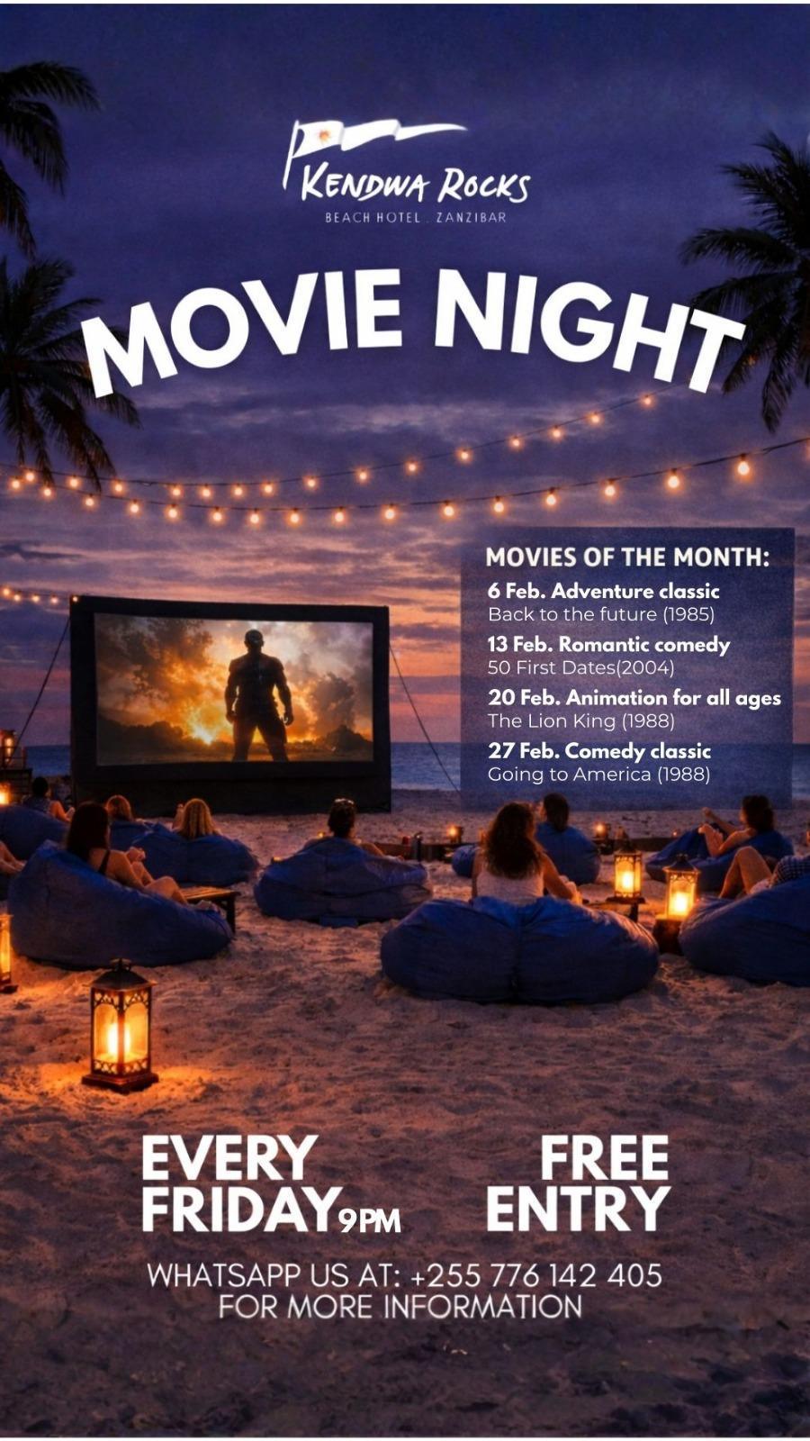 Friday Movie Night📍Kendwa Rocks ▶️ Free entry