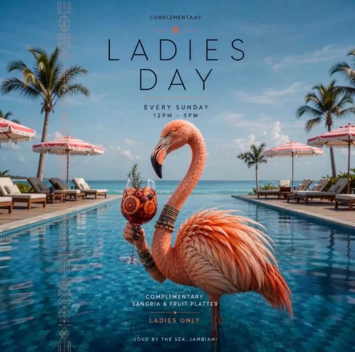 Ladies Day 📍 Joud by the Sea, Jambiani ▶️ Free entry (ladies) Ladies Day 📍 Joud by the Sea, Jambiani ▶️ Free entry (ladies)