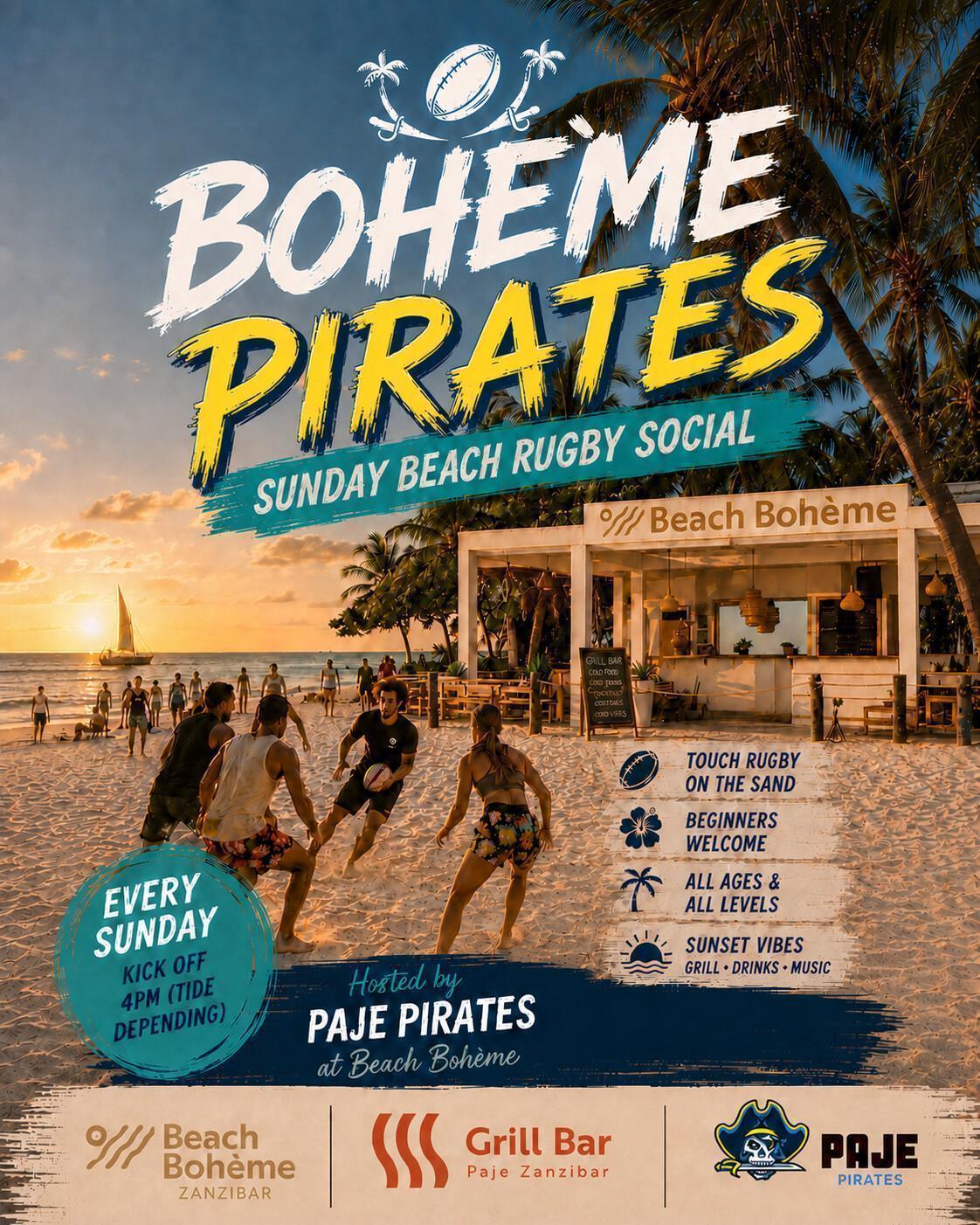Sunday Beach Rugby Social 📍 Beach Bohème, Paje Sunday Beach Rugby Social 📍 Beach Bohème, Paje