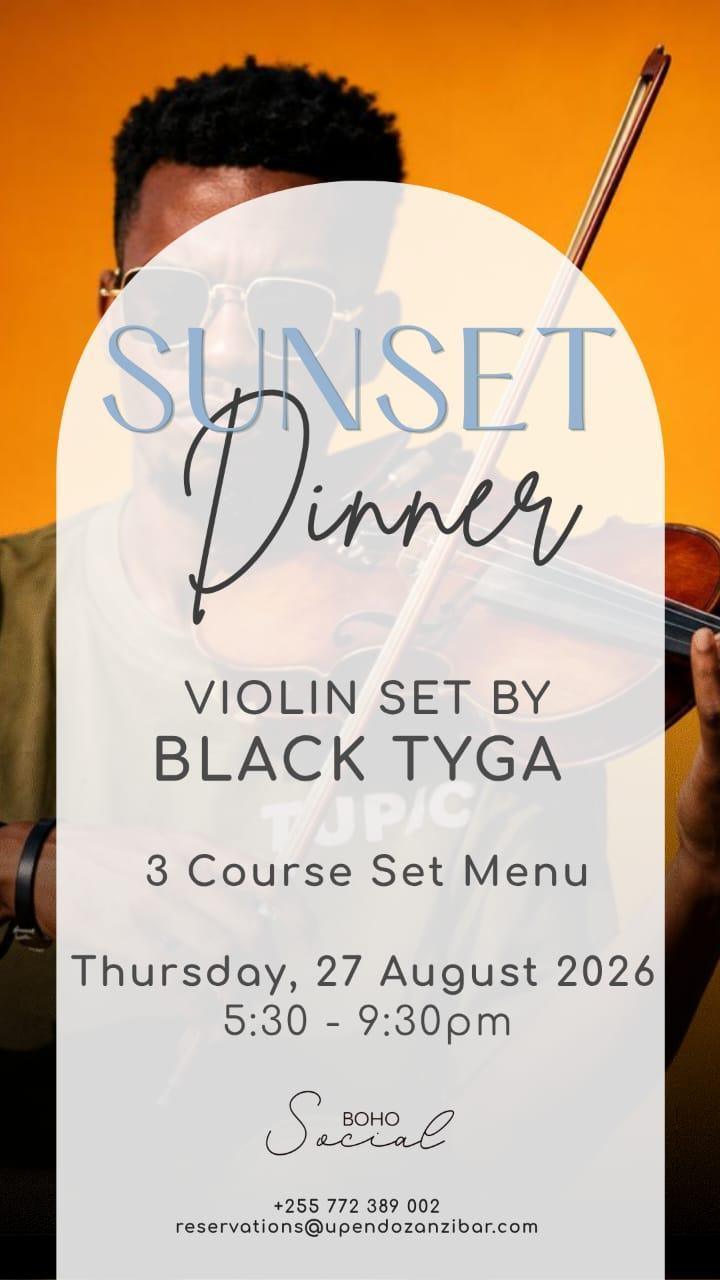 Sunset Dinner ft. Black Tyga ๐ Boho Social, Michamvi Sunset Dinner ft. Black Tyga ๐ Boho Social, Michamvi