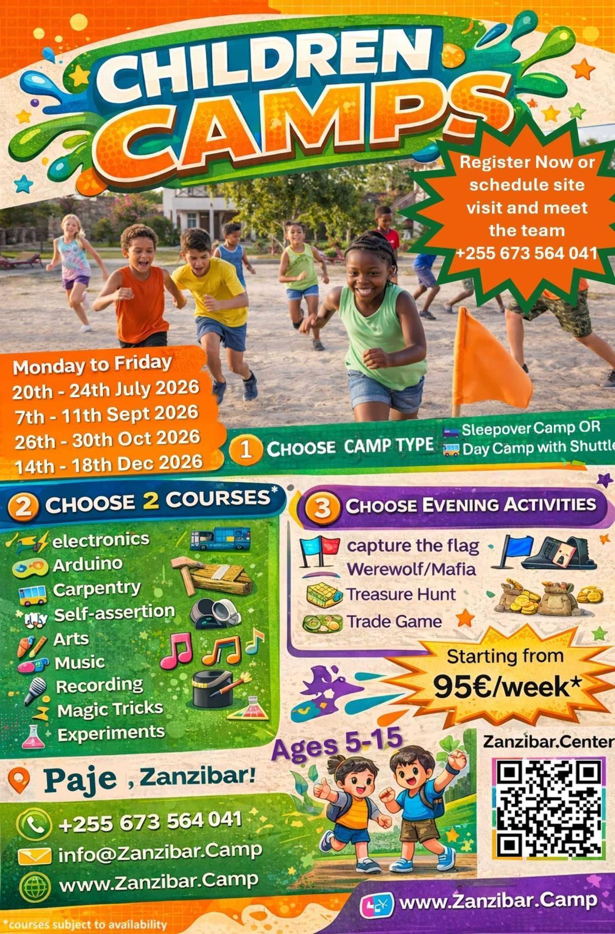 5 Day Children's Camp 📍 Zanzibar Camp, Paje ▶️ $125 5 Day Children's Camp 📍 Zanzibar Camp, Paje ▶️ $125