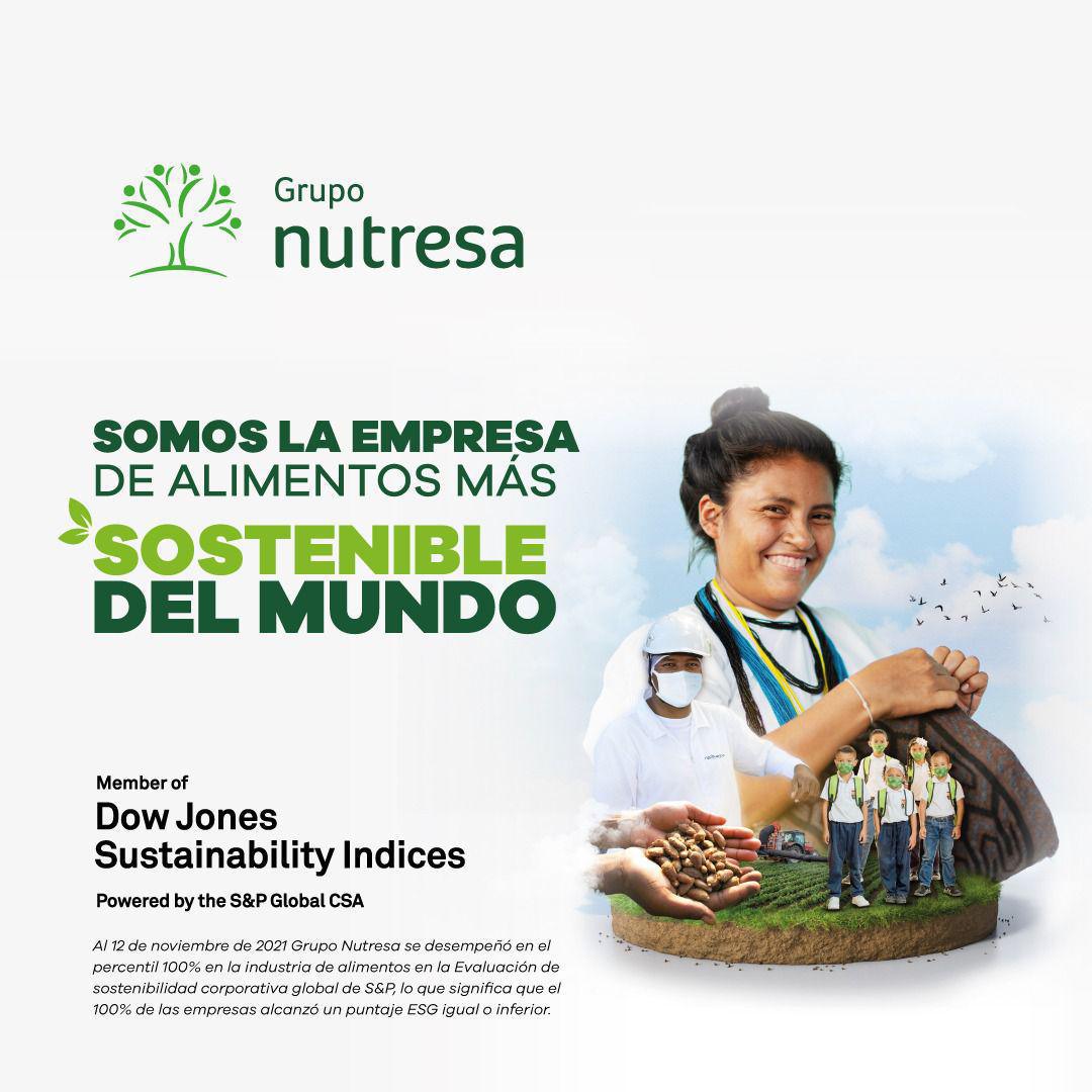 Grupo Nutresa es la empresa de alimentos más sostenible del mundo Grupo Nutresa es la empresa de alimentos más sostenible del mundo