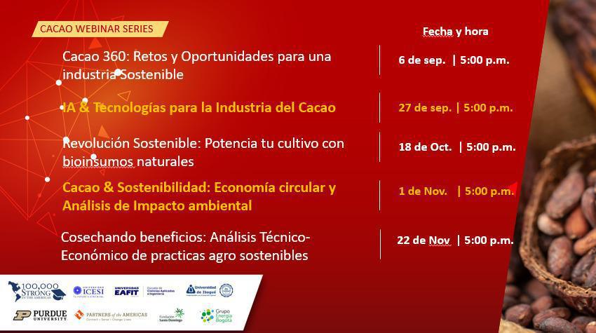 Webinar: Cacao 360 "Retos y oportunidades para una industria sostenible" Webinar: Cacao 360 "Retos y oportunidades para una industria sostenible"