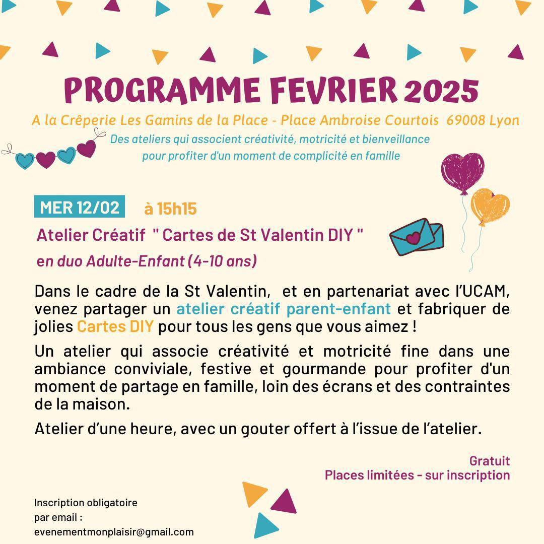 Ateliers Cartes de Saint Valentin DIY Ateliers Cartes de Saint Valentin DIY