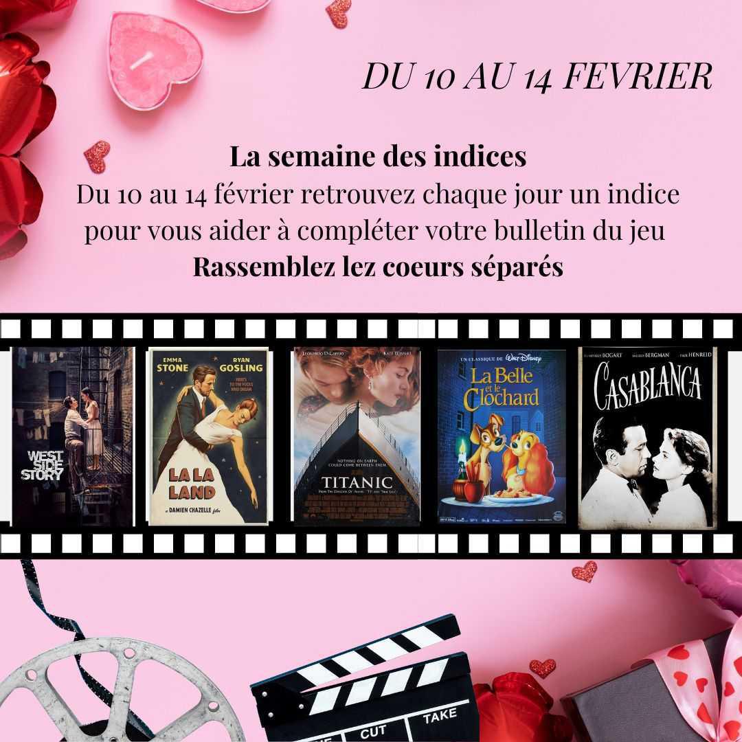 La semaine des indices - Jeu "Rassemblez les coeurs séparés" La semaine des indices - Jeu "Rassemblez les coeurs séparés"