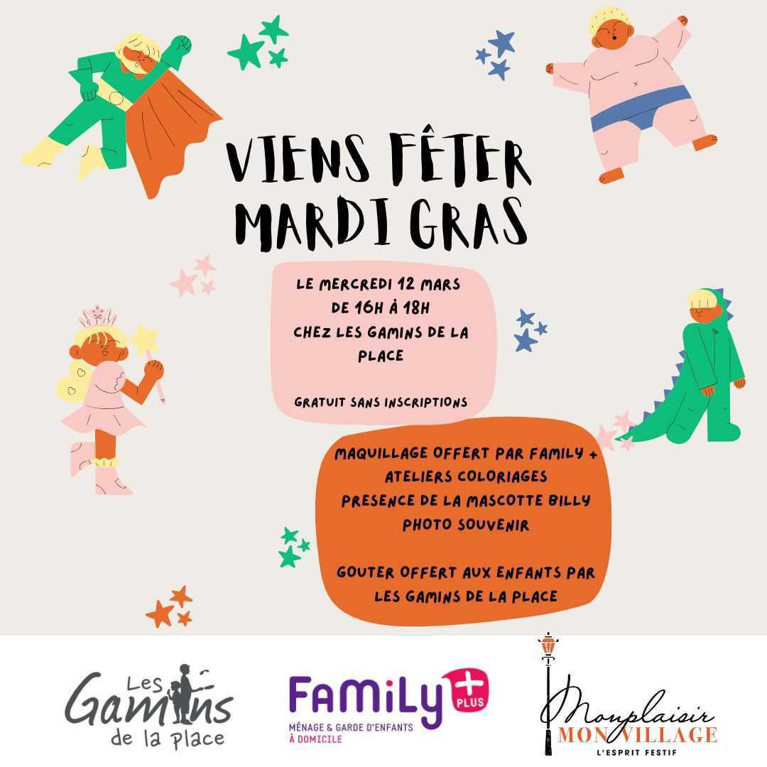 Viens fêter Mardi Gras le 12 mars